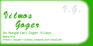 vilmos goger business card